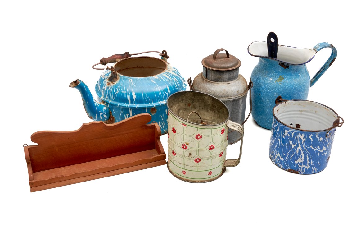 Graniteware & Vintage Metalware & More