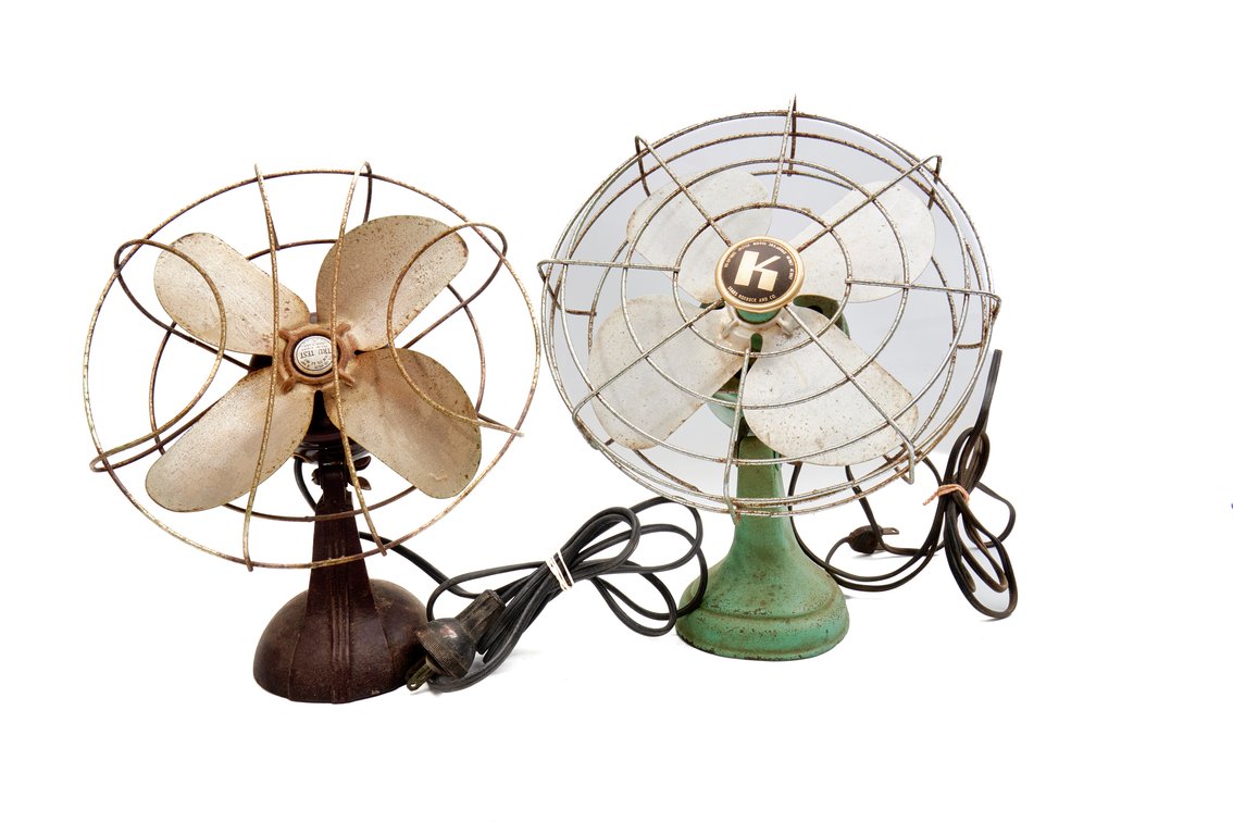 Two Vintage Desk Fans