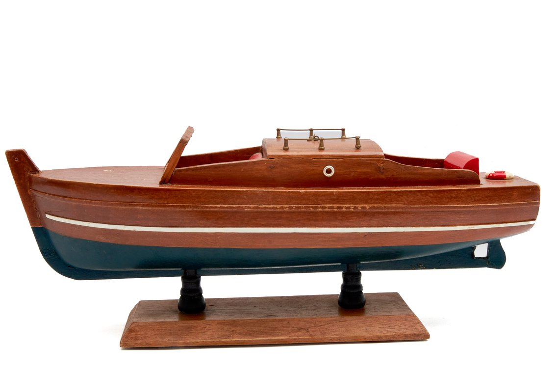 Wooden Boat Model- Runabout Motor Boat