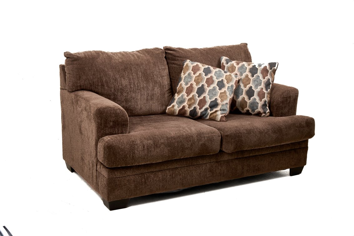 Ashley Furniture Gray Polyester Loveseat Sofa