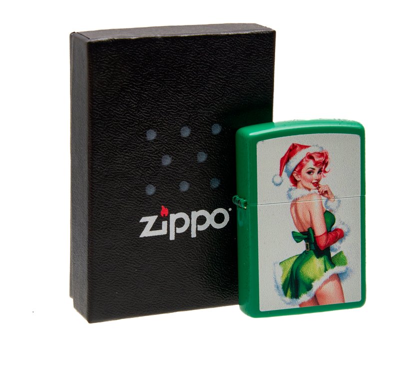 Zippo Red Haried Christmas Gal Lighter - NIP