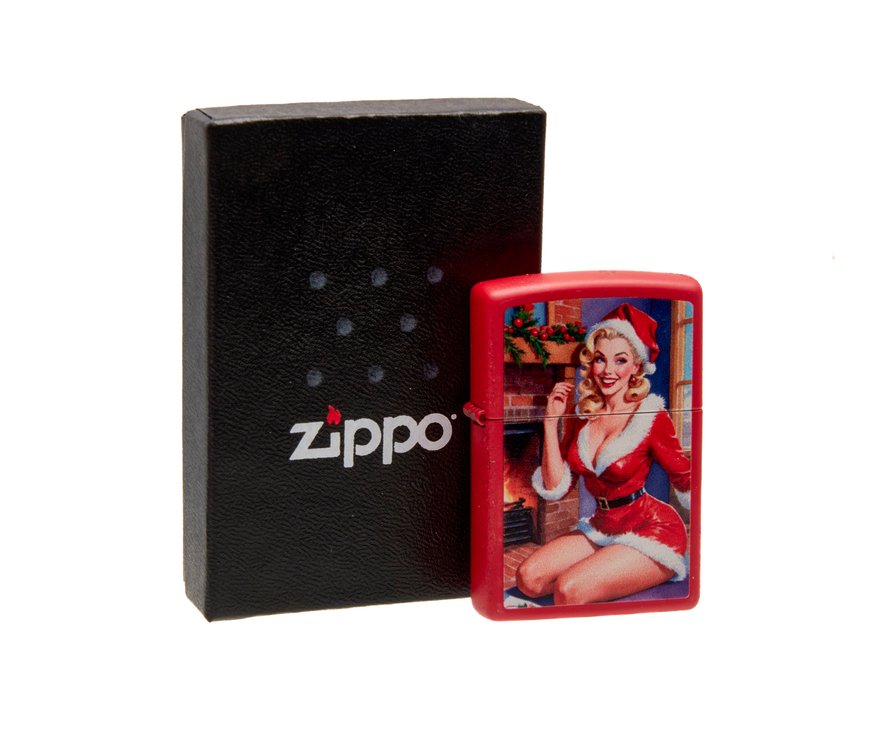 Zippo Christmas Chimney Pinup Lighter - NIP