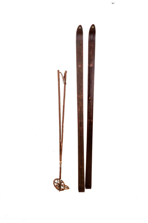 Kästel Sport Ash Skis, Original Tree & Cog Logo