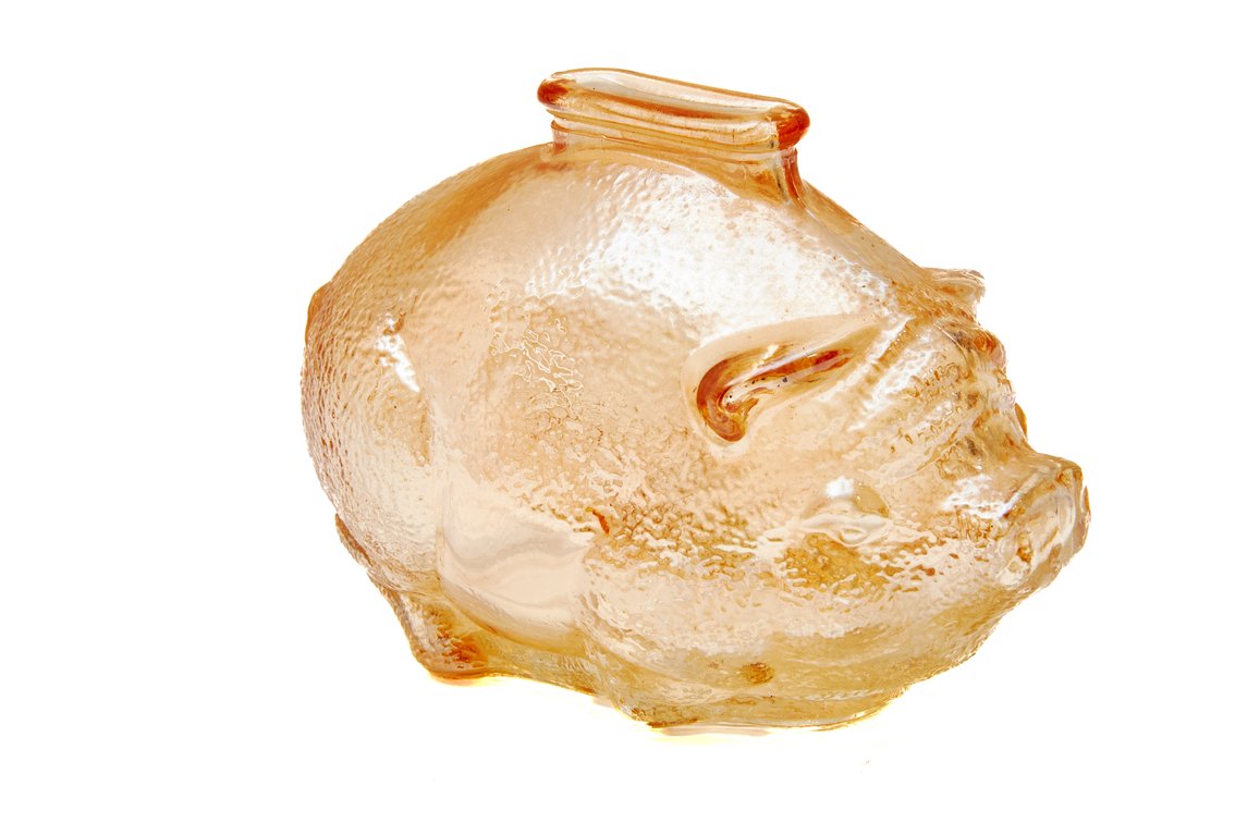 Anchor Hocking Marigold- Iridescent Piggy Bank