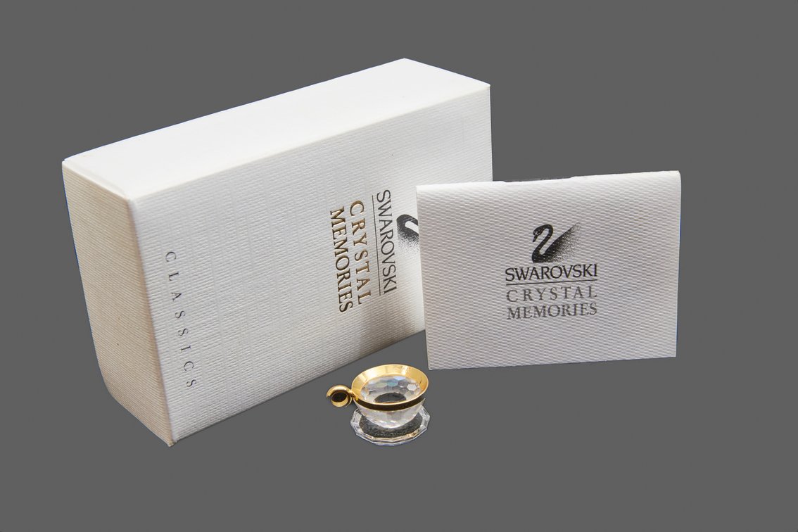 Swarovski Crystal Memories Miniature Teacup & Sauc