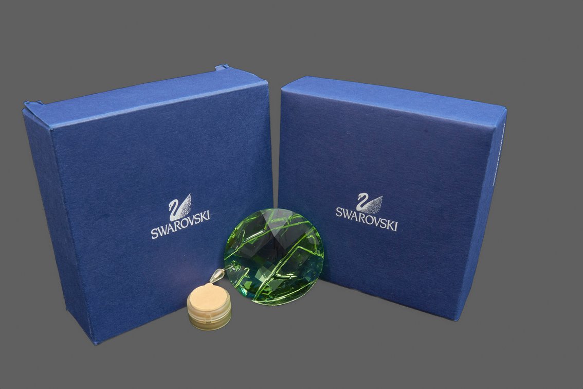 Swarovski Crystal Window Ornament Green Bamboo