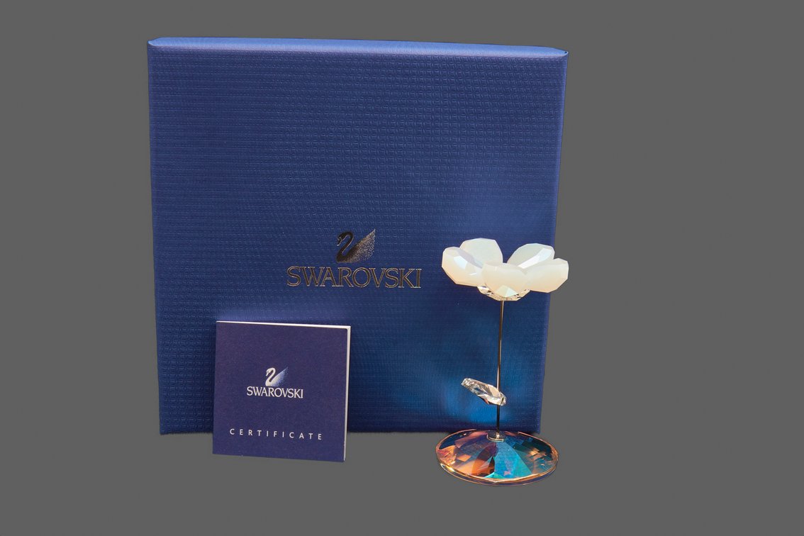 Swarovski Crystal Jacky Rocking Flower w/Box &Cert