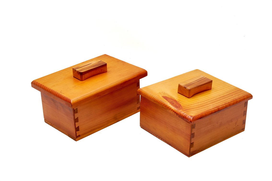Two- Handmade Wooden Keepsake / Jewelry Boxes