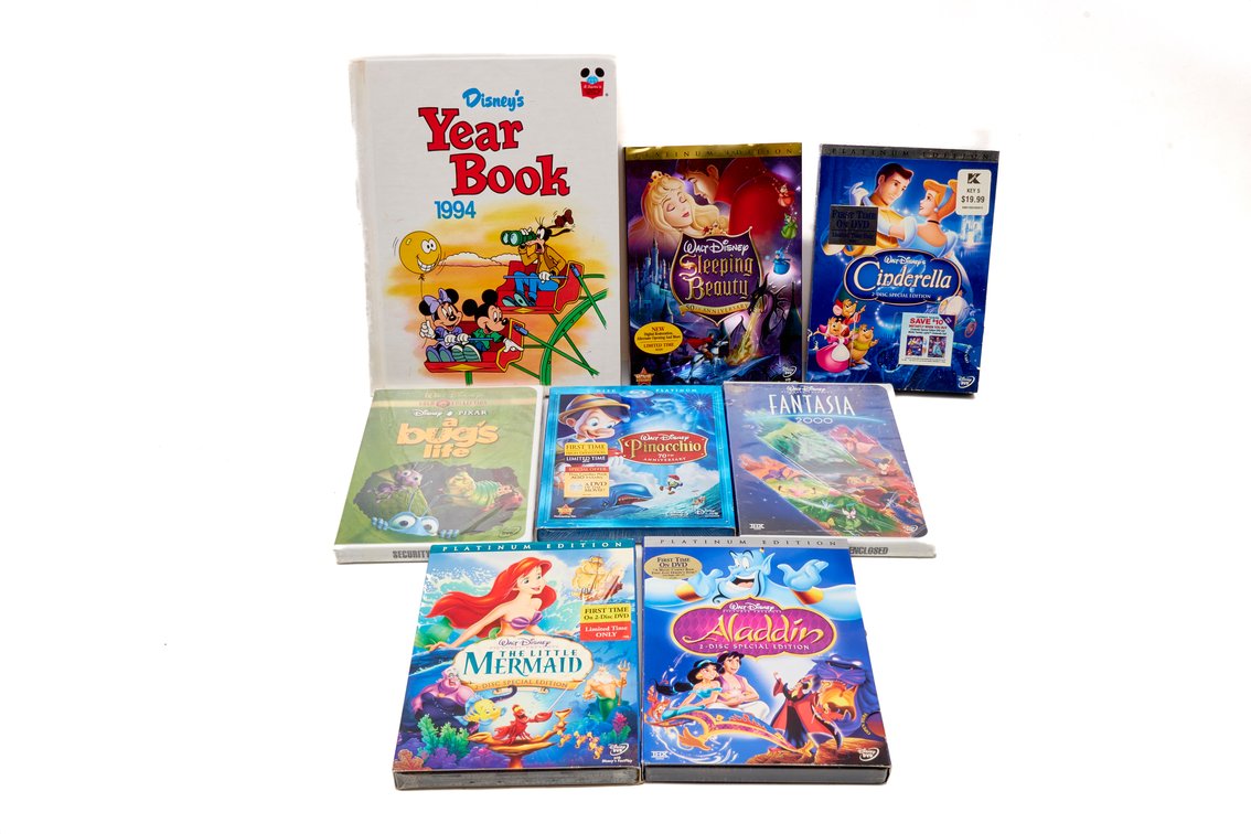 Sealed Disney DVD & Blu-Ray Movies With 1994 Book