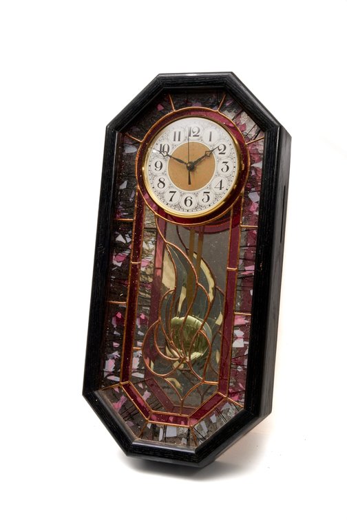 Stained Glass Shadow Box Clock