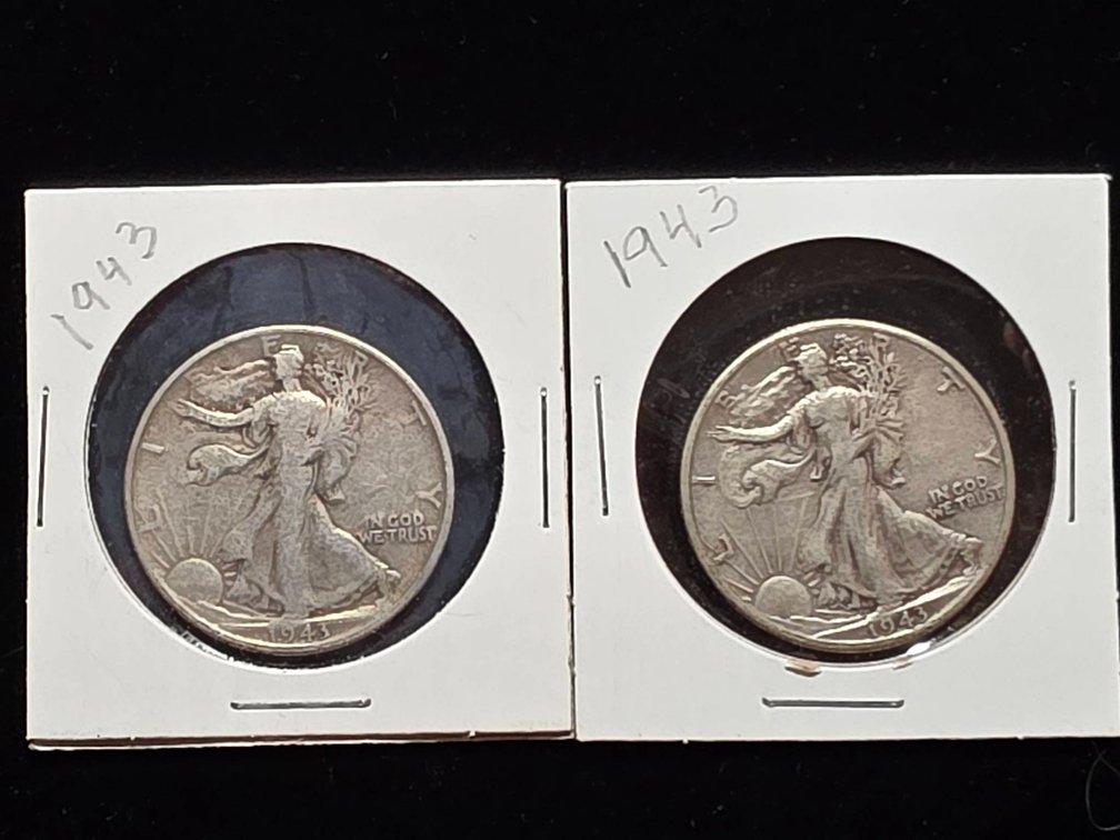 1943 Walking Liberty Half Dollars