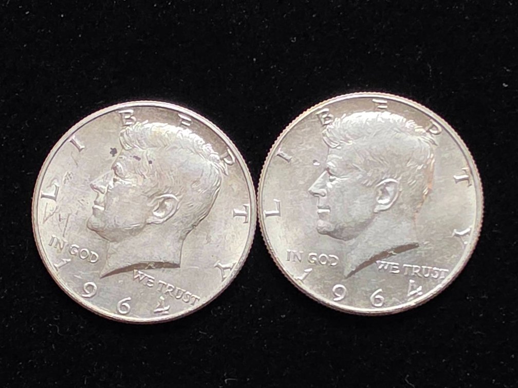 1964 Kennedy Half Dollar Coins, Silver