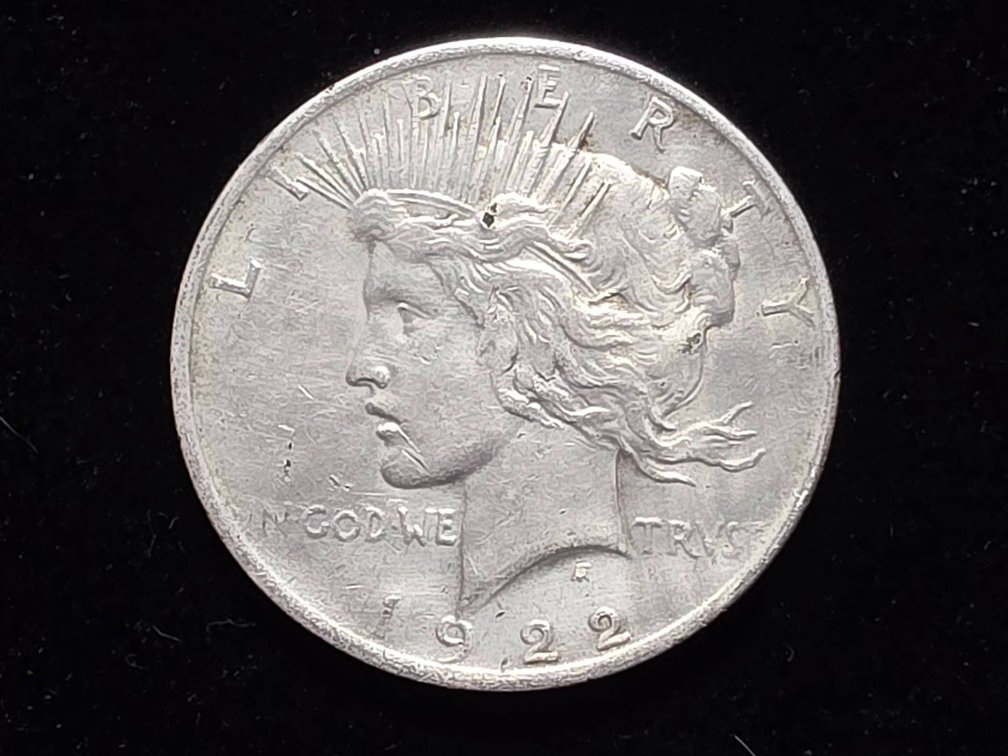 1922 Peace Silver Dollar Coin, USA