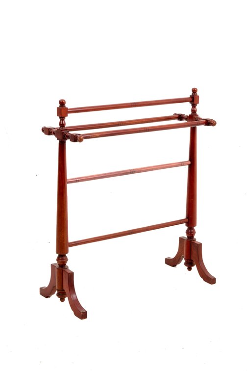 Antique Mahogany Quilt, Blanket Towel Rack