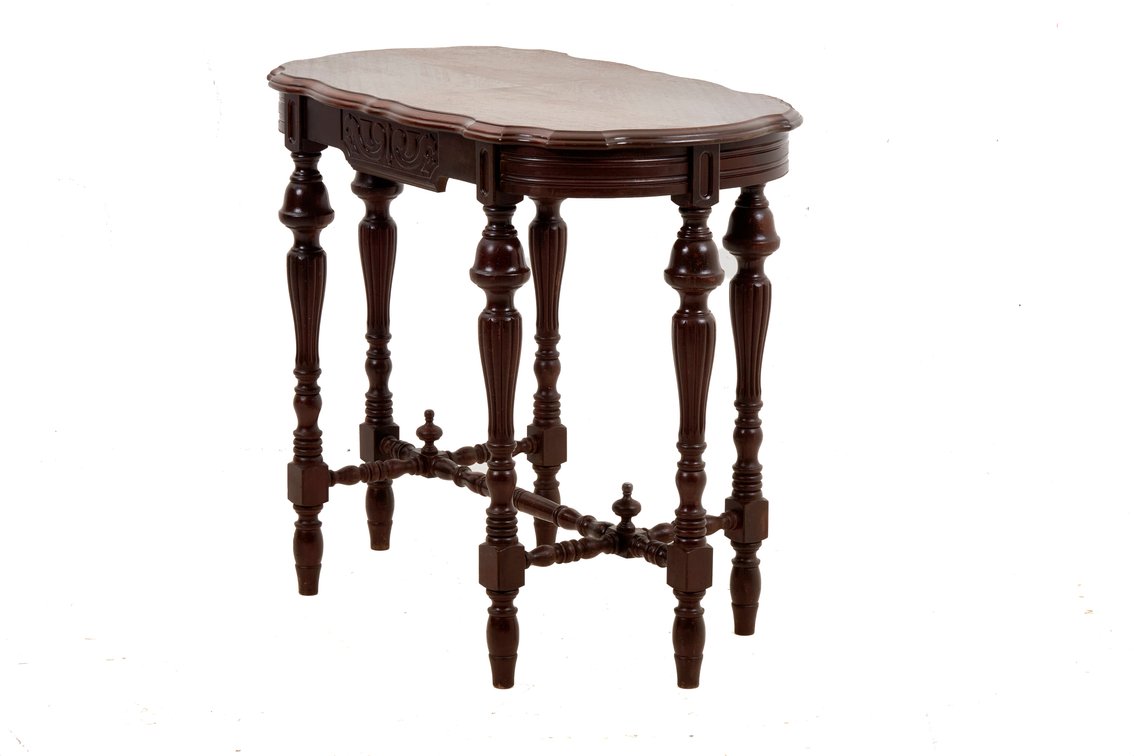 Antique Wurlitzer Style Mahogany Console Table