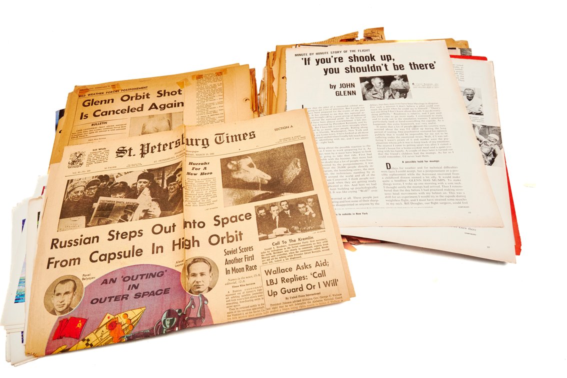 John Glenn Mercury Era Scrapbook & Magazines