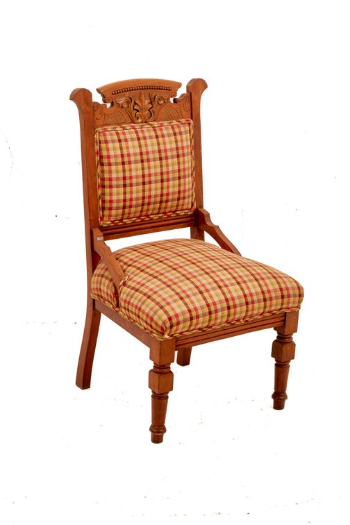 Antique Walnut Victorian Eastlake Parlor Chair