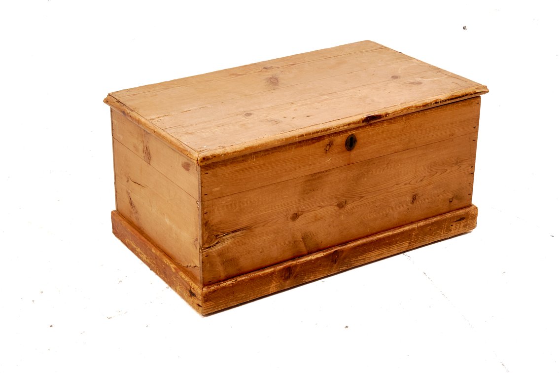 Primitive Hand-Crafted Pine Blanket Chest