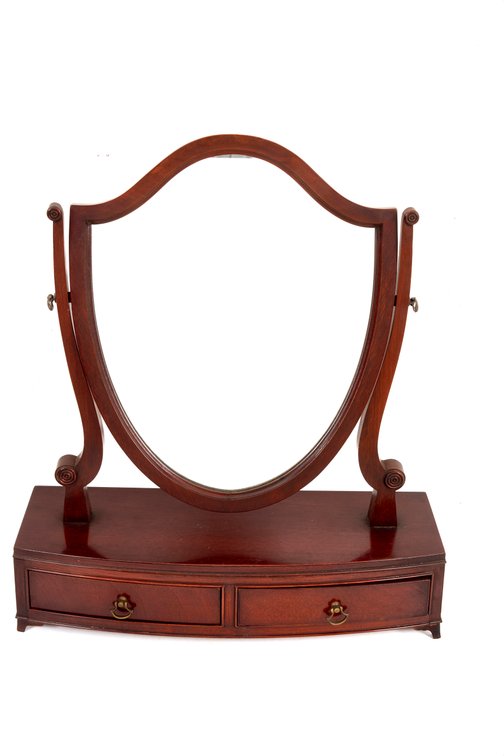 Vtg English Regency Mahogany Kindel Shaving Mirror