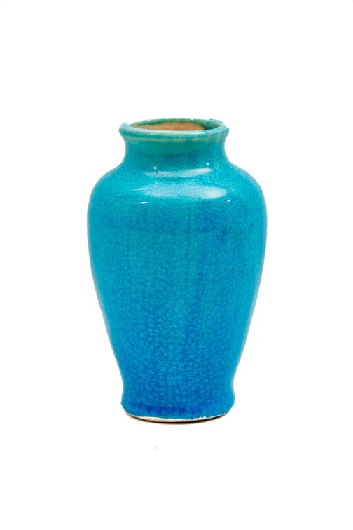 Pisgah Forest 1937 Blue Vase Signed W B Stephen