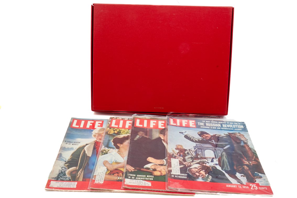 4 Life Magazines from January-February 1958