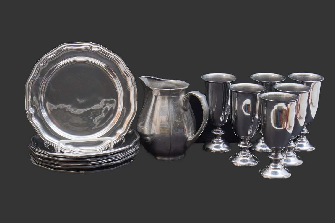 Wilton- "Pewter" Dish Set- 13 Pcs