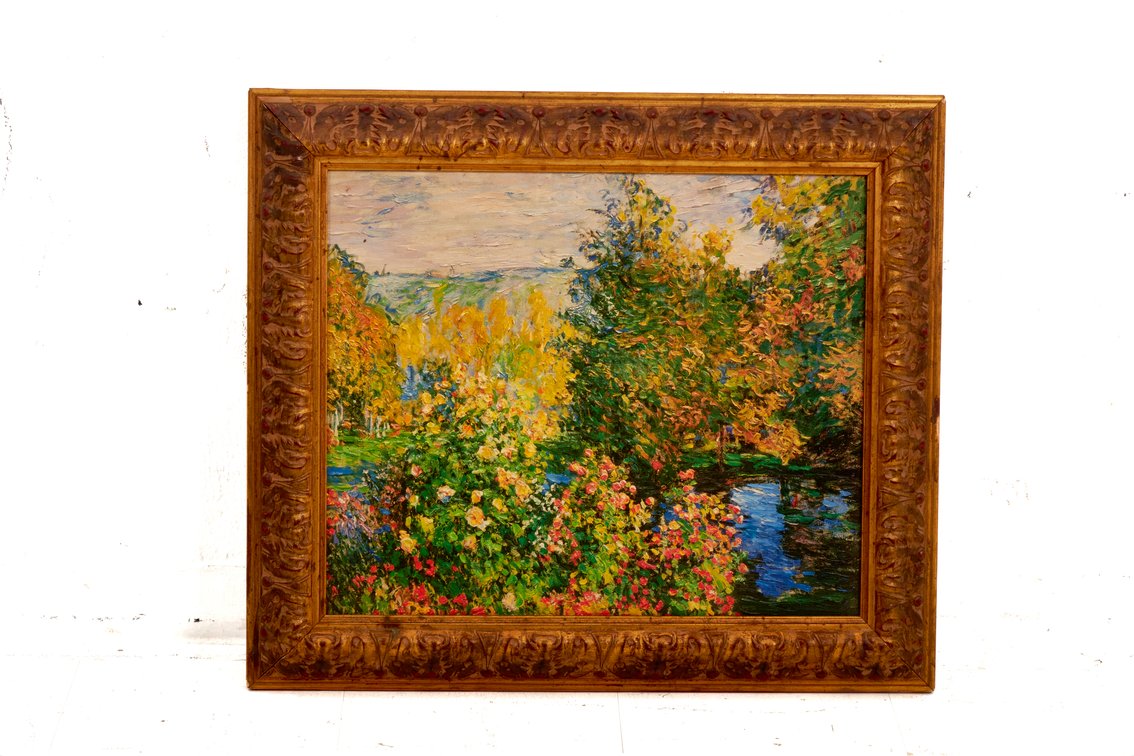 Brushstrokes Fine Art Framed Monet Painting