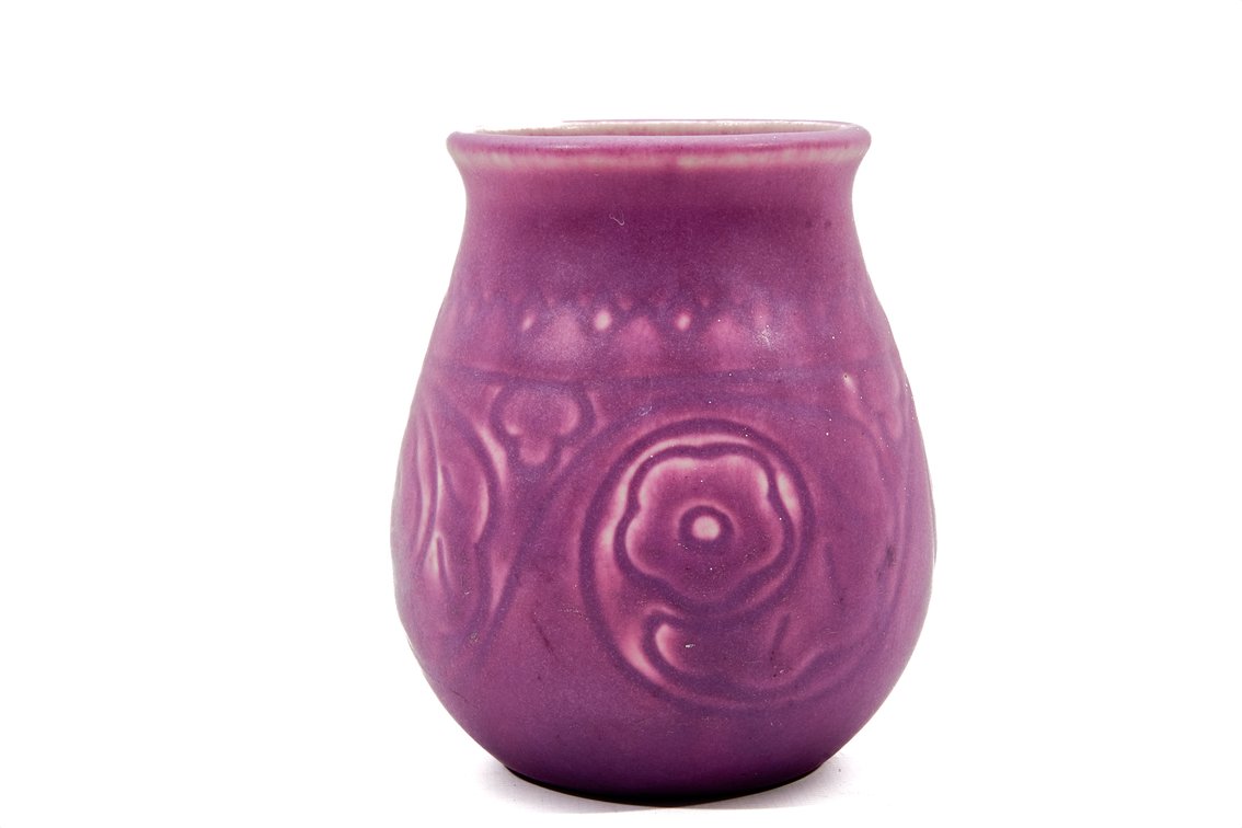 1928 Rookwood Purple Vase Flame RP Mark