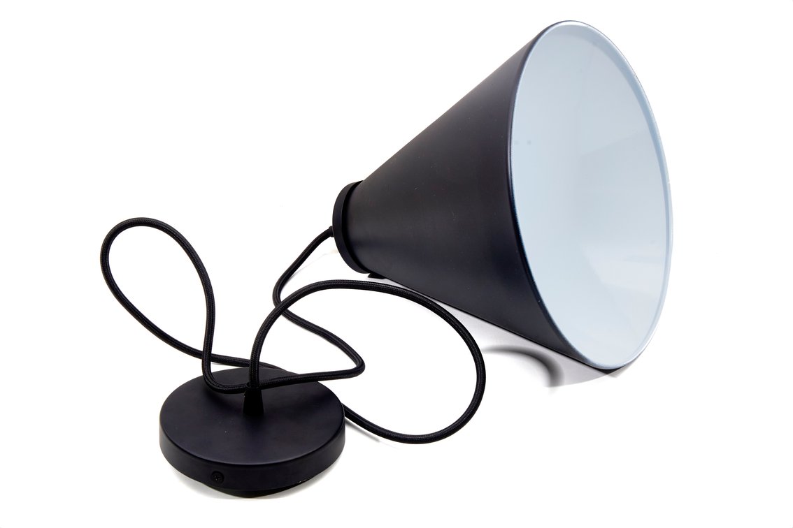 Black Matte Cone Pendant Light Fixture