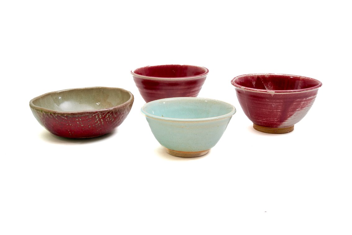 Assortment of Four (4) Studio Pottery Bowls
