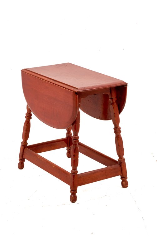 Vintage Drop Leaf Table With Beveled Edge