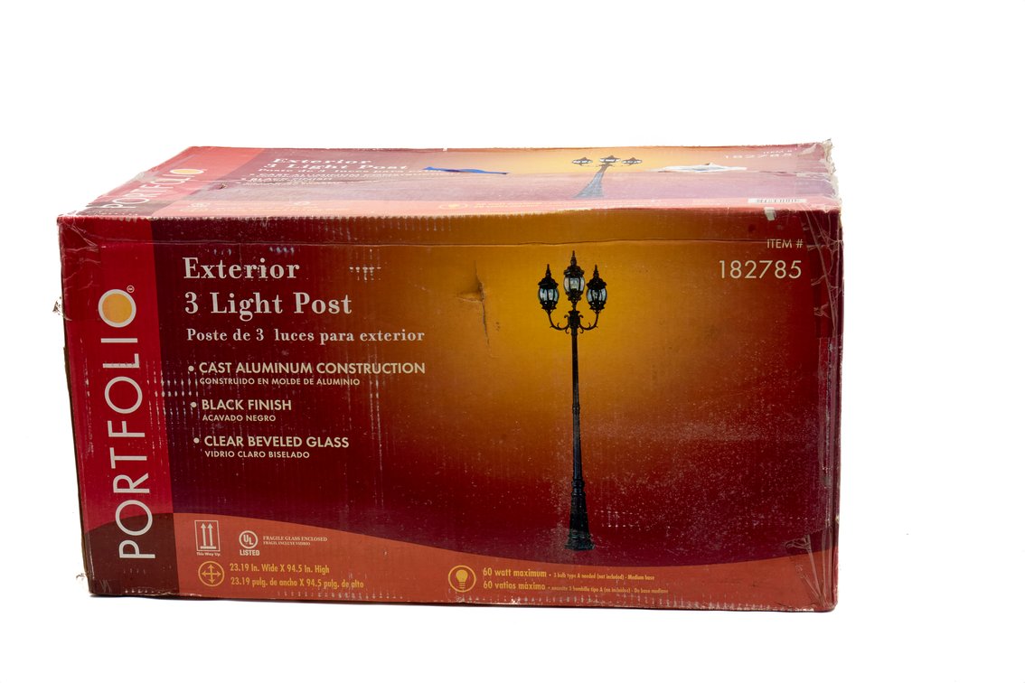NIB Portfolio Exterior 3 Light Post Item # 182785