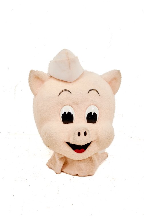 Piggly Wiggly “Mr. Pig” Mascot Head w/Butcher’s Ha