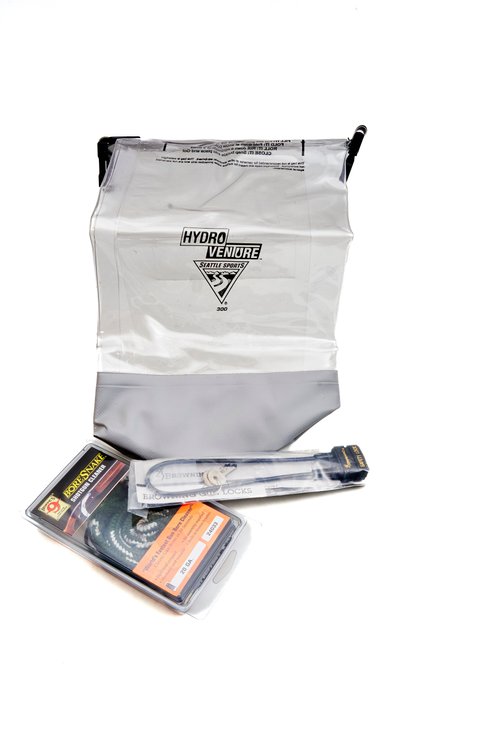Gun Lock, Shotgun Bore Snake & Dry Bag - Unused