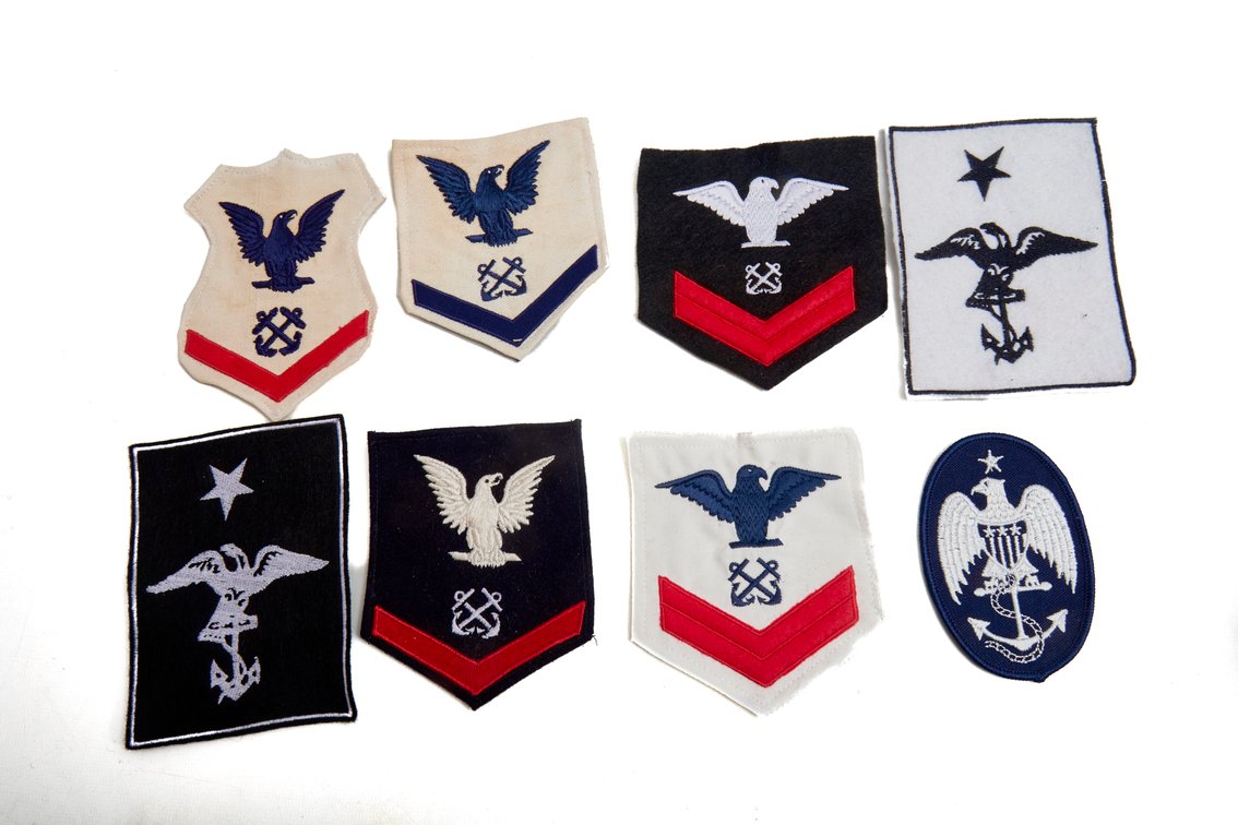 8 Vtg U.S. Navy Rate Sleeve Patches Assorted