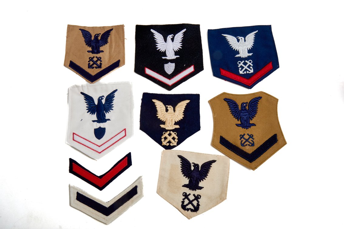 9 US Navy Rating and Rank Insignia Patches