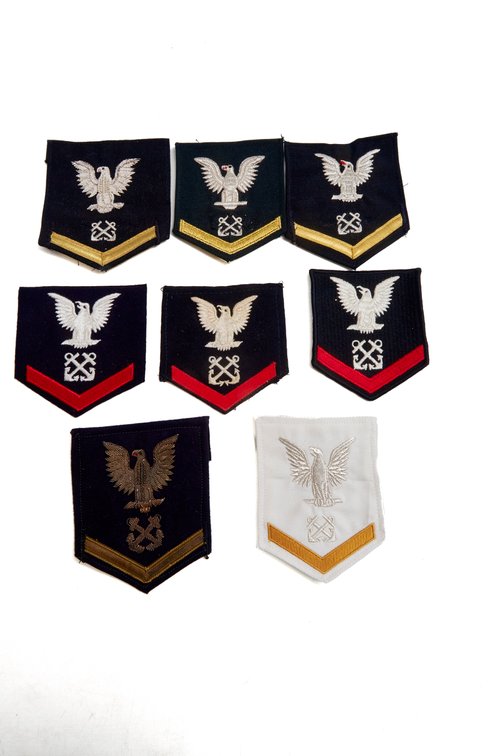 9 WW II Era US Navy Petty Officer Rate Patches