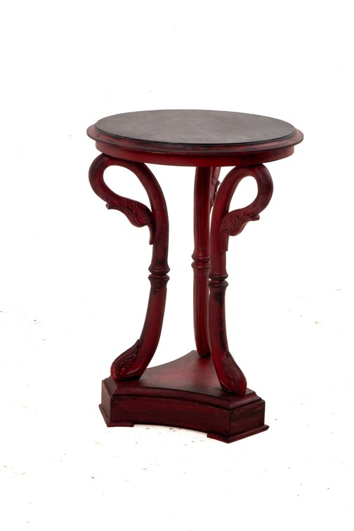 Swan Carved Accent Table Made in Indonesia