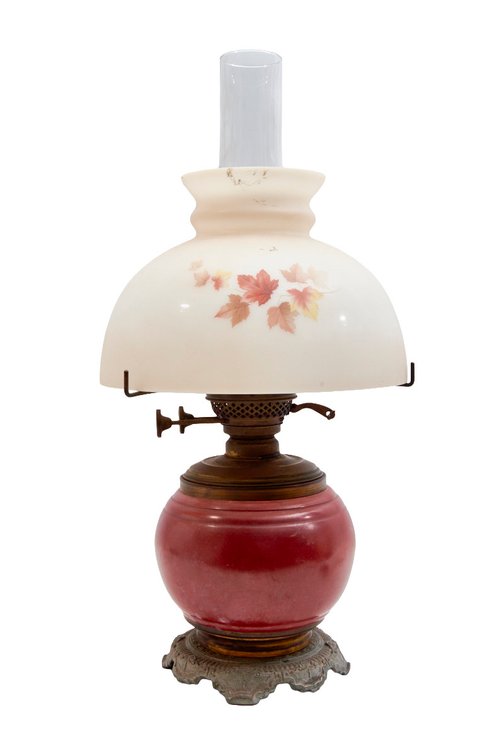P & A Duplex Oil Lamp In Ornate Stand