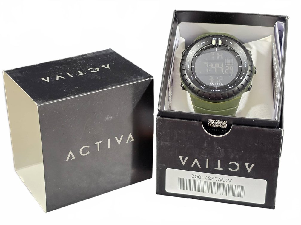 Activa Digital Watch Green Band Model ACW1237