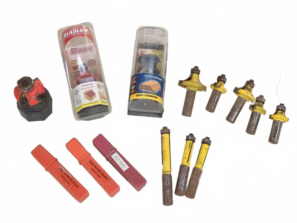 Router Bits Including Diablo Chamfer Bit