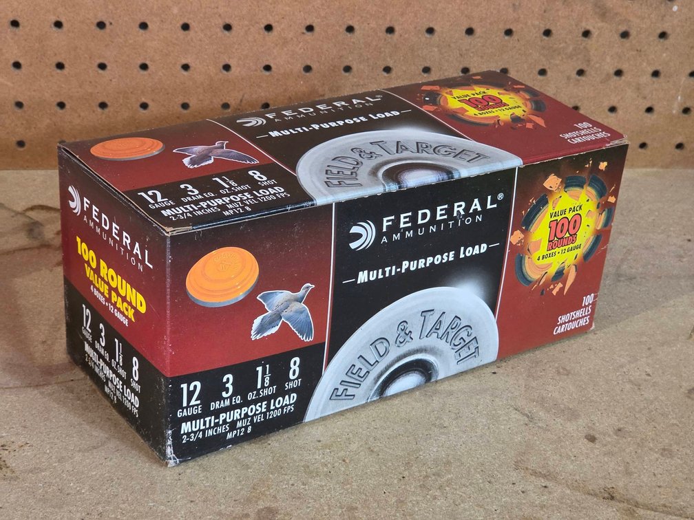 Federal 12 Gauge Shotgun Ammo, 100 Rounds
