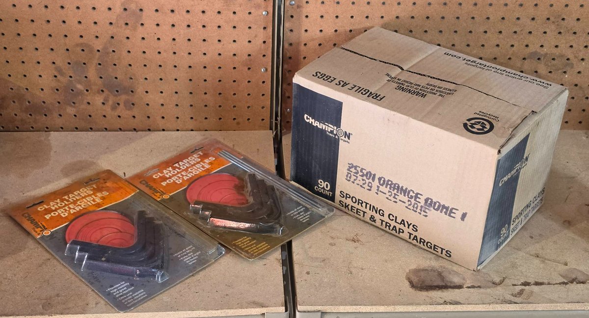 Champion Clay Targets With Two Clay Target Holders