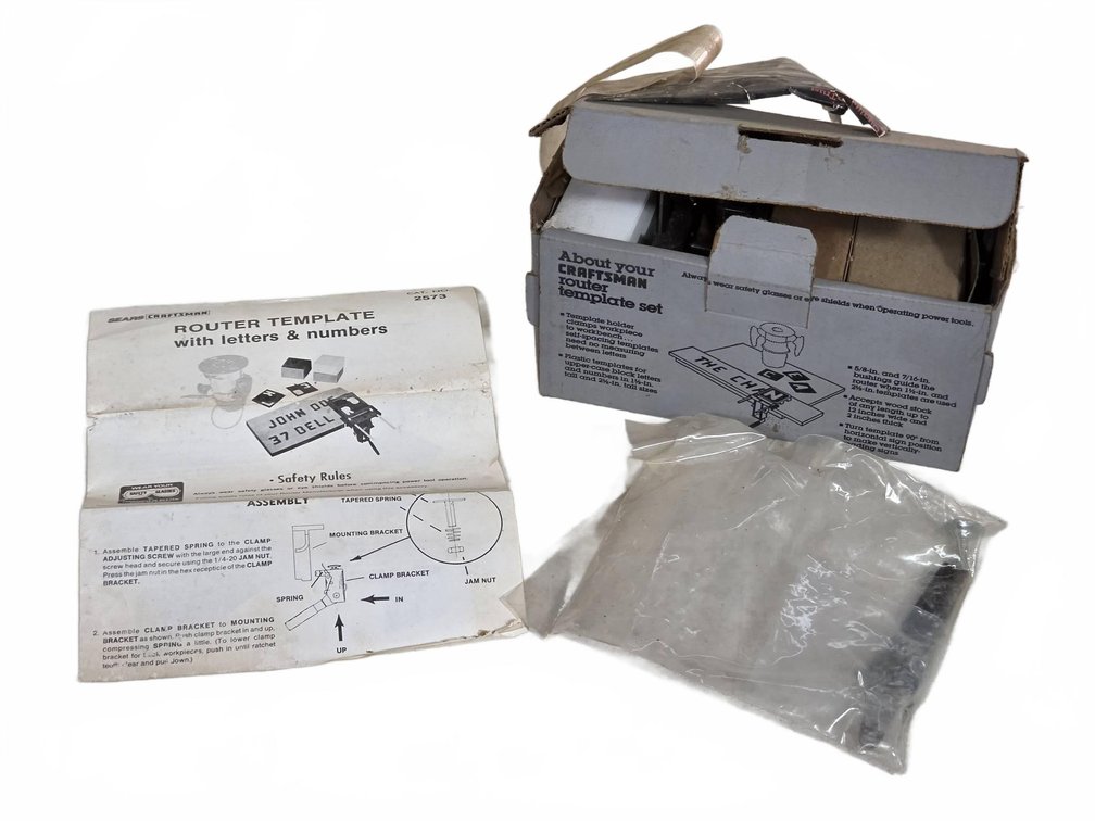 Craftsman Router Template Kit Letters & Numbers 2573