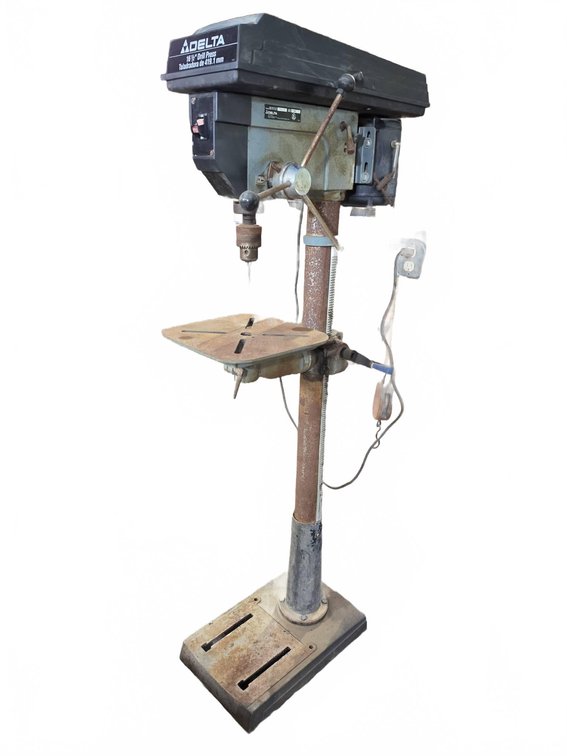 Delta 17-900 16-1/2" Floor Drill Press, Powered On