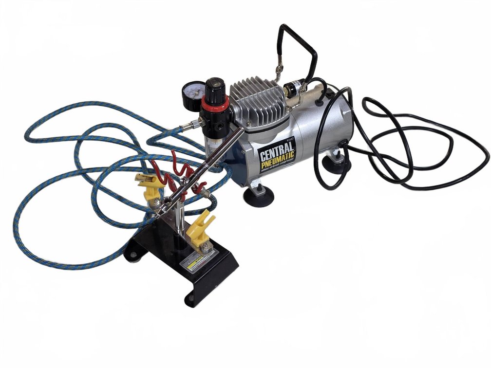 Central Pneumatic Airbrush Compressor With Holder