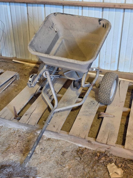 Tow Behind Broadcast Spreader, Untested Condition