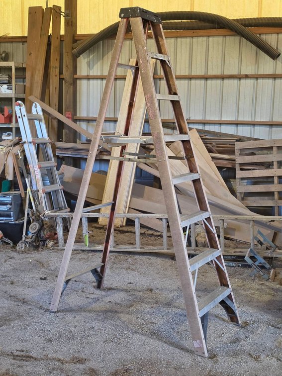 Werner Folding Step Ladder, 7.5 Ft, Accessory Tray