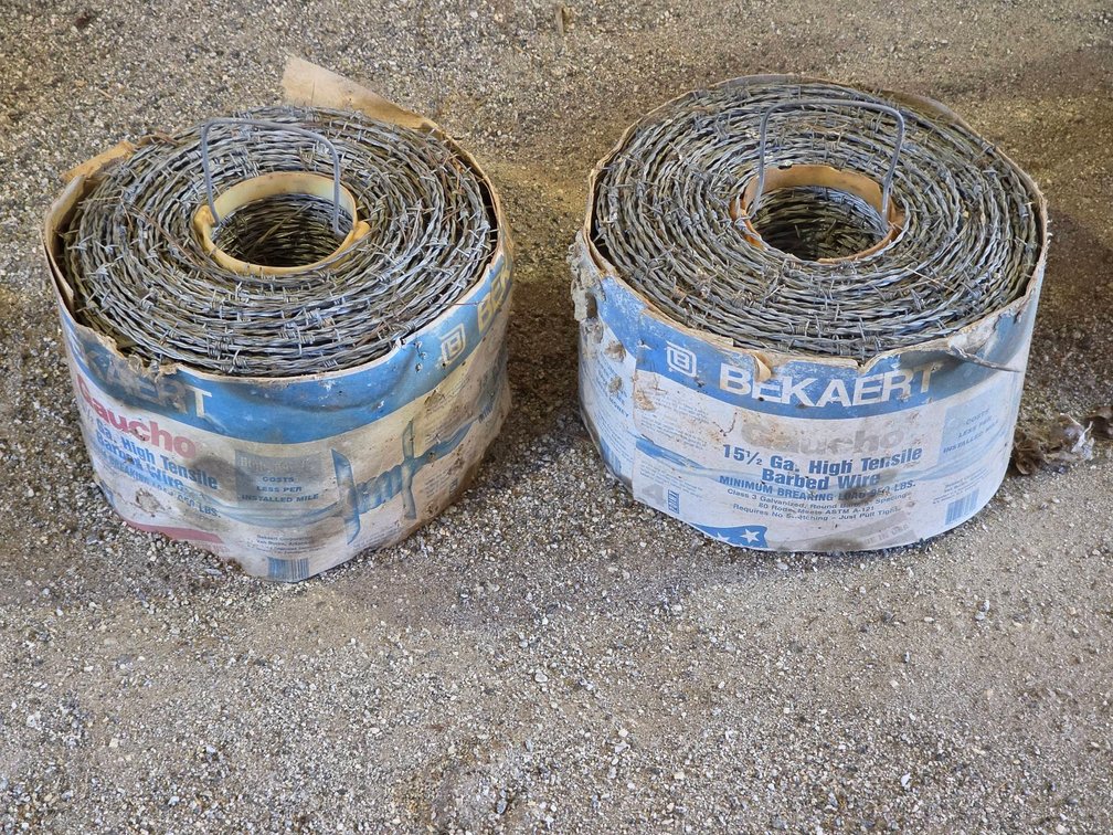 2 Rolls Bekaert 15.5 Gauge High Tensile Barbed Wire