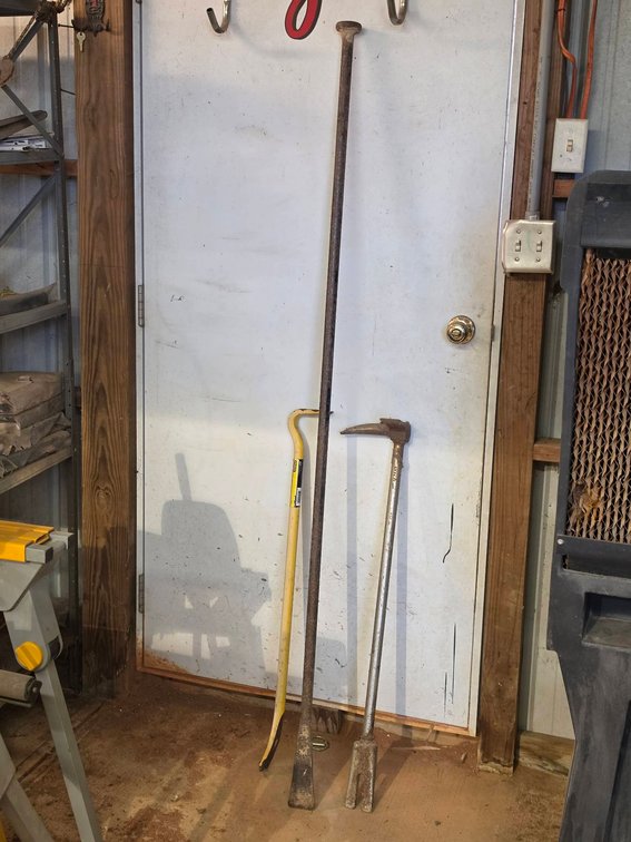 Stanley and Steel Heavy Pry Bars, Set of Three